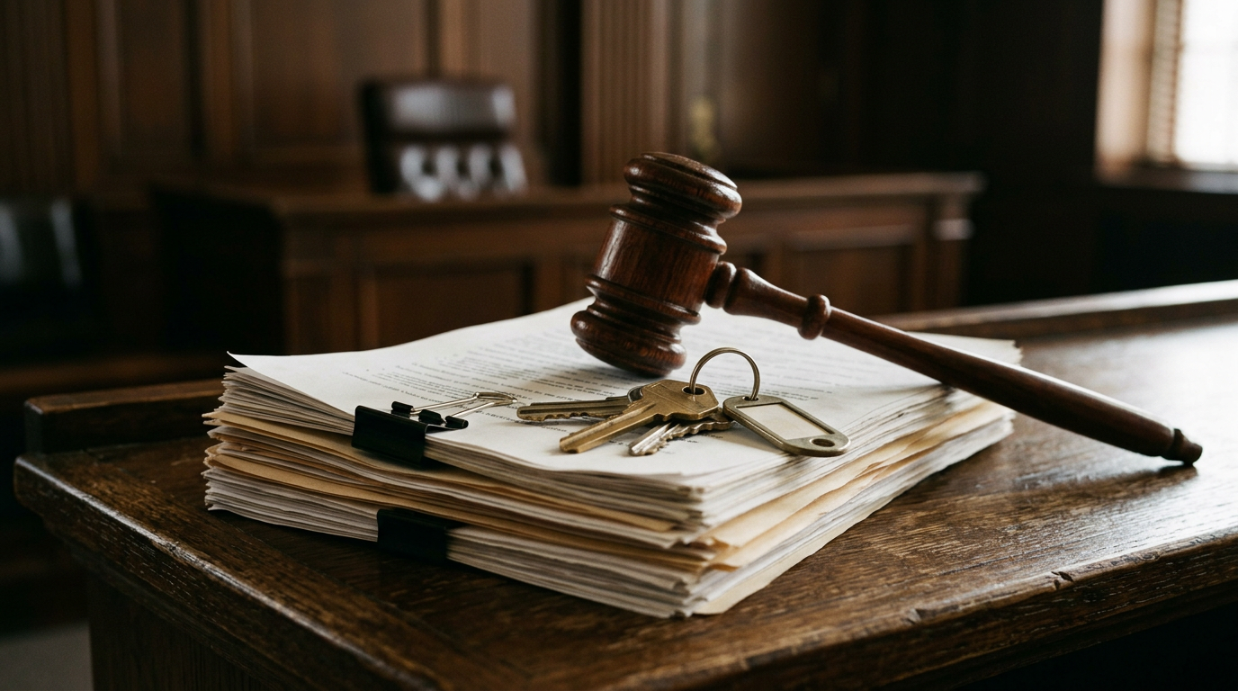 Proces de evacuare a chiriașului în instanță